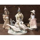 GOOD GROUP OF LLADRO FIGURES