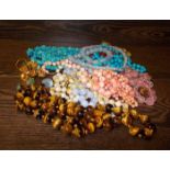 COLLECTION OF CORAL, TURQUOISE AND HARDS