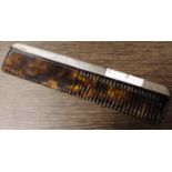 SILVER MOUNTED TORTOISESHELL COMB