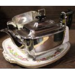 SILVER PLATED THREE PIECE TEA SERVICE