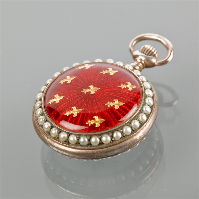 LADY'S ENAMELLED FOB WATCH - Image 2 of 2