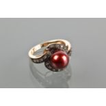 PEARL AND DIAMOND RING