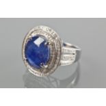 SAPPHIRE AND DIAMOND DRESS RING