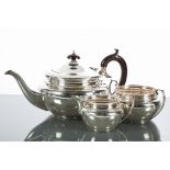 SILVER THREE PIECE TEA SERVICE