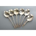 SIX 19TH CENTURY CONTINENTAL SILVER APOS