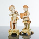 TWO AUSTRIAN PORCELAIN FIGURATIVE POSY V