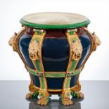 VICTORIAN ENGLISH MAJOLICA JARDINIERE