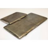 TWO SILVER CIGARETTE CASES
both with machine work cases, both Birmingham hallmarks,