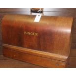 SINGER SEWING MACHINE 
in original case