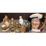 ROYAL DOULTON JUG OF PORTEOUS
figures of Darling and Bumble and five Hummel figures (2 hummels