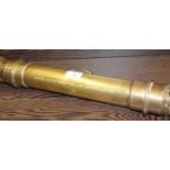 BRASS MILITARY TELESCOPE
maker J Hicks of London, 8-10 Hatton Gardens, with engraved military arrow,