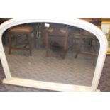 WHITE OVERMANTEL MIRROR