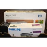 THREE MODERN ELECTRICAL ITEMS
including a HP psc 1205 printer,