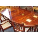 REPRODUCTION MAHOGANY EXTENDING DINING TABLE
on slender cabriole legs