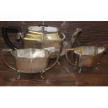 SILVER PLATED THREE PIECE TEA SERVICE