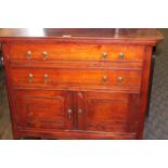 MAHOGANY TWO DRAWER CUPBOARD