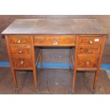 EDWARDIAN MAHOGANY DESK
with walnut drawer front