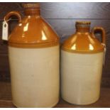 TWO STONEWARE JUGS
42cm and 35cm high respectively,