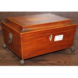 VICTORIAN PARQUETRY ROSEWOOD WORK BOX