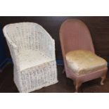 TWO LLOYD LOOM WICKER CHAIRS