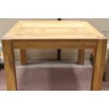 LARGE PINE SQUARE DINING TABLE