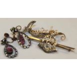 GROUP OF VARIOUS JEWELLERY
including a gold Army Medical Corps brooch, a gold Australia bar brooch,