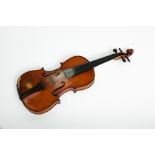 20TH CENTURY SCOTTISH VIOLIN
maker Thomas Craig, with 14 1/8th" two-piece back, with its case,