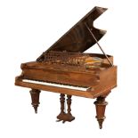 LATE 19TH CENTURY BECHSTEIN ROSEWOOD GRAND PIANO
with ivory keys and on turned legs,