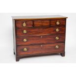 LATE 19TH CENTURY MAHOGANY CHEST OF DRAWERS
three short drawers over three long,