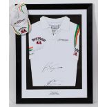 FORCE INDIA 2011 FORMULA ONE TEAM SIGNED SHIRT
sponsored by Whyte & Mackay Whiskey,