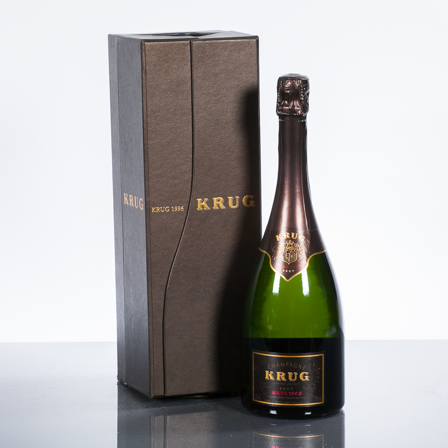 KRUG VINTAGE 1996 Brut Champagne. 750ml, 12% volume, in presentation box. CONDITION REPORT: Very