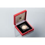 BOXED TUVALU FIFTY DOLLARS ELIZABETH II GOLD COIN DATED 1976 with fitted case and certificate
