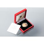 BOXED HONG KONG 1000 DOLLARS LUNAR YEAR GOLD PROOF COIN DATED 1980 with capsule,