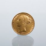 VICTORIAN GOLD SHIELD-BACKED SOVEREIGN DATED 1871