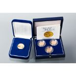 BOXED SET OF THREE ELIZABETH II GOLD PROOF HALF SOVEREIGNS dated 1982, 1983 and 1984 with capsules,