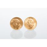 GROUP OF TWO GEORGE V GOLD SOVEREIGNS dated 1912 and 1931
