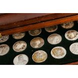 LARGE COLLECTION OF ART MASTERPIECE SILVER MEDALLIONS
maker John Pinches (Medallists) Ltd,