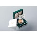 BOXED ELIZABETH II GOLD PROOF COMMONWEALTH GAMES TWO POUND COIN DATED 1986 with capsule,