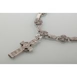 IRISH SILVER CROSS PENDANT
in the form of Muirdach's High Cross, with Celtic designs,