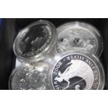 COLLECTION OF FIVE SILVER PROOF TWO POUND COINS
together with a boxed Royal Mint 1996 UK Silver