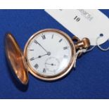 ROLLED GOLD FULL HUNTER POCKET WATCH
by Dennison Watch Case Co. Ltd.