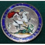 GEORGE III CROWN MODELLED AS A BROOCH DATED 1820
the reverse enamelled,