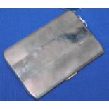 ENGINE TURNED HALLMARKED SILVER CIGARETTE CASE
with Birmingham marks, 12.