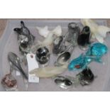 COLLECTION OF GLASS AND HARDSTONE FIGURES
including mainly animal figures,