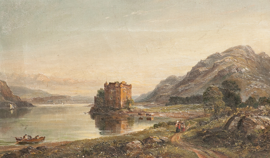 ARTHUR PERIGAL RSA RSW (SCOTTISH 1816 - 1884),
CARRICK CASTLE, LOCH GOIL
oil on canvas, signed, - Image 2 of 2