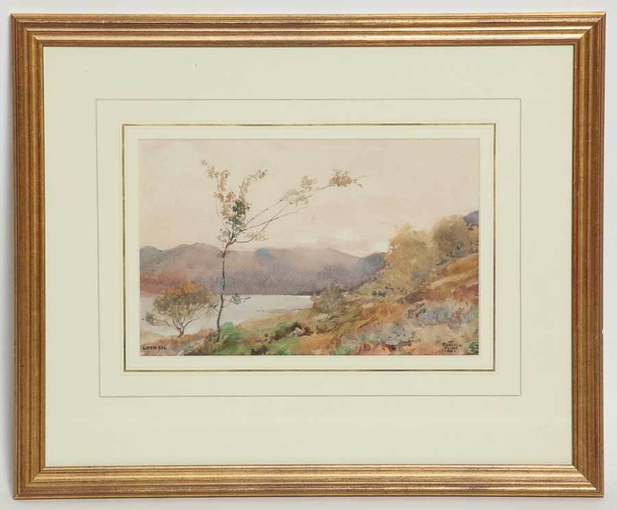 * SIR WILLIAM RUSSELL FLINT RA PRSW (SCOTTISH 1880 - 1969), 
LOCH EIL 
watercolour on paper, signed,