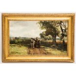 DAVID FARQUARSON ARSA RSW ROI ARA (SCOTTISH 1839 - 1907),A FIELD LOAD oil on canvas, signed,