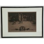 * SIR DAVID YOUNG CAMERON RA RSA (SCOTTISH 1865 - 1945),
HOLYROOD IN 1745
original etching,