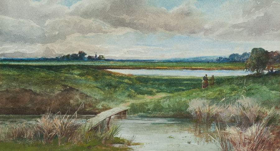 ROBERT BUCHAN NISBET (SCOTTISH 1857 - 1942),
NEAR ABINGER, SURREY
watercolour on paper, - Image 2 of 2