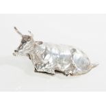 SILVER NOVELTY COW SNUFF BOX
maker B Muller & Son, Chester 1889,